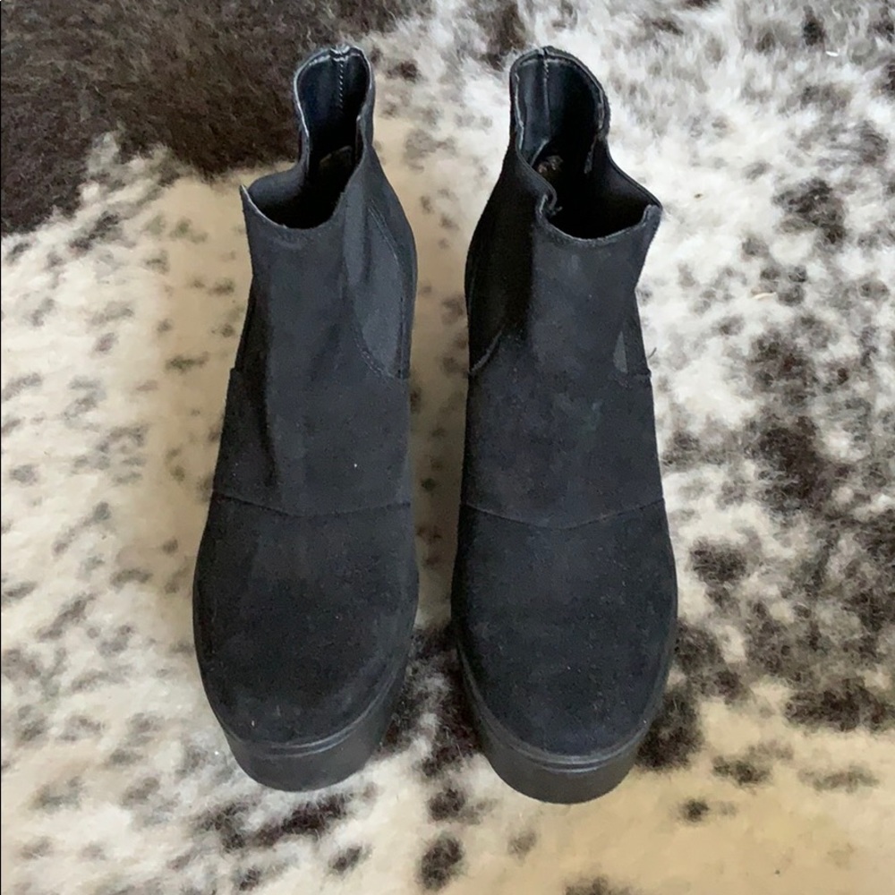 Platform top shop suede boots